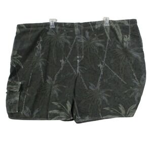 Big Dogs Mens 3X Swim Trunk Black Palm Tree Monkey Print Cargo Board Shorts 6060